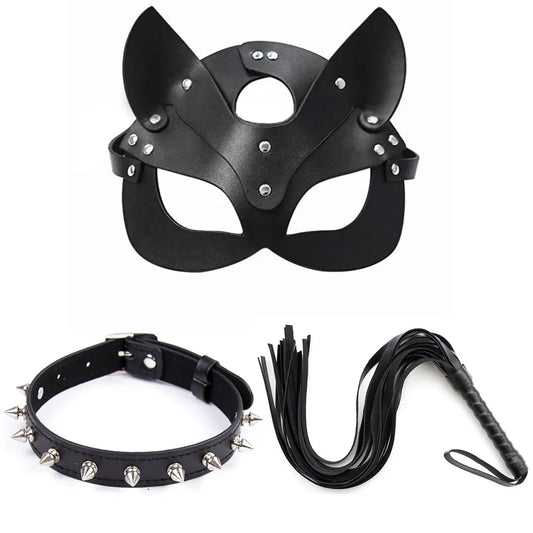 Erotic Fetish Mask and Whip